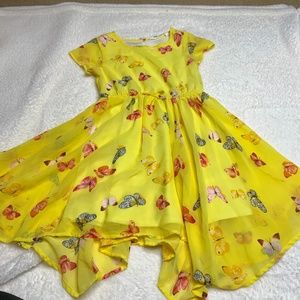 H&M Butterfly Girls Yellow Dress